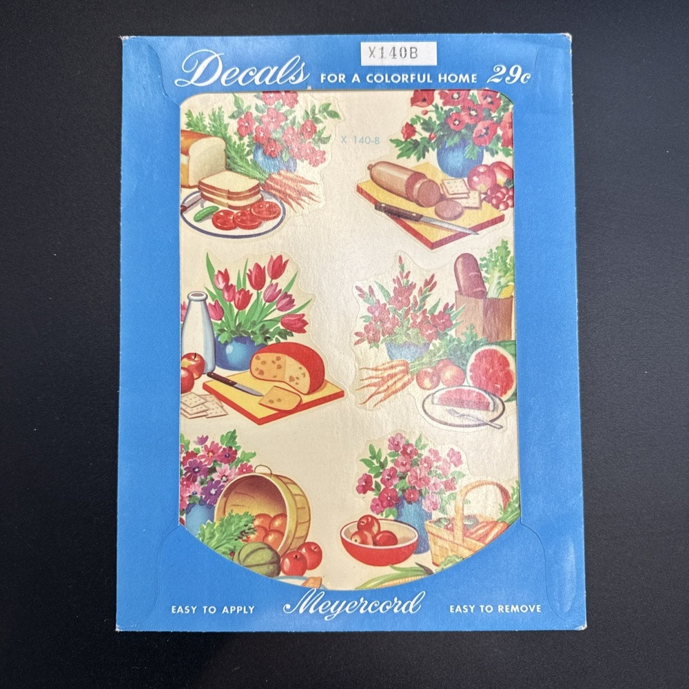 1950s‎ Meyercord Decals X 140-B  Small Food Bread Flowers